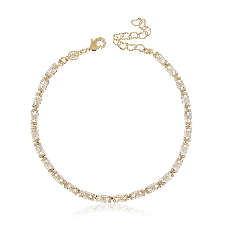 Pulseira Riviera folheada a ouro 18k 20cm