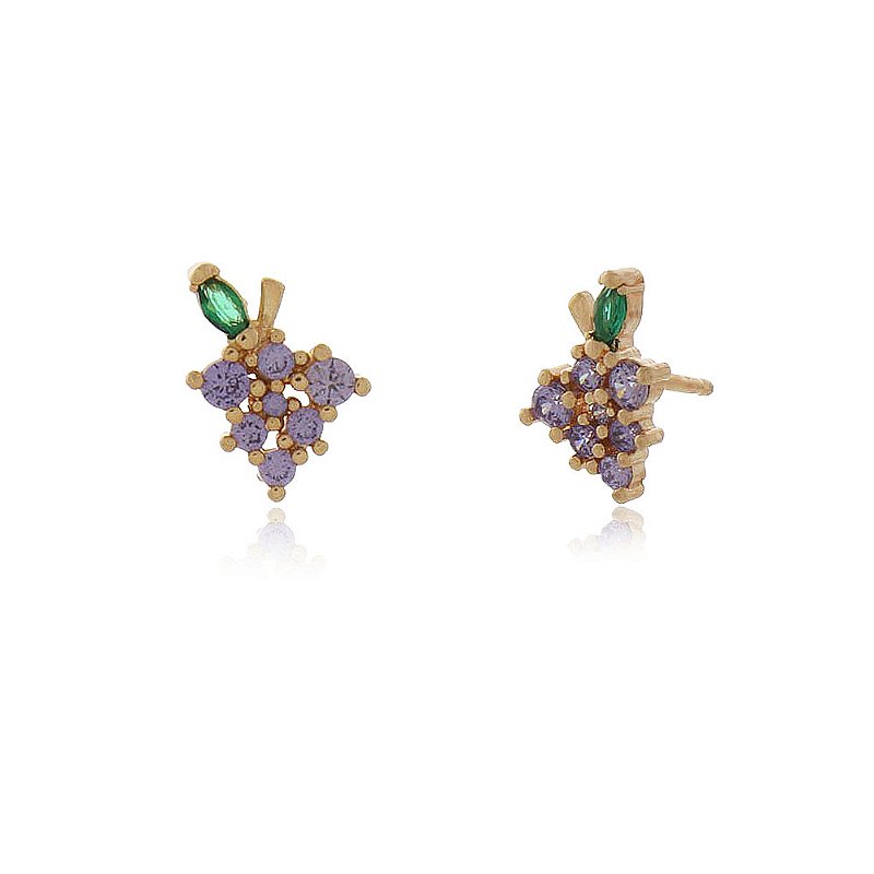 Brinco infantil folheado a ouo 18k