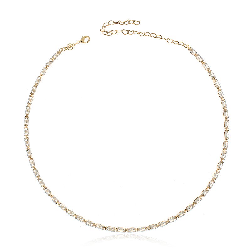 Choker Riviera folheada a ouro 18k