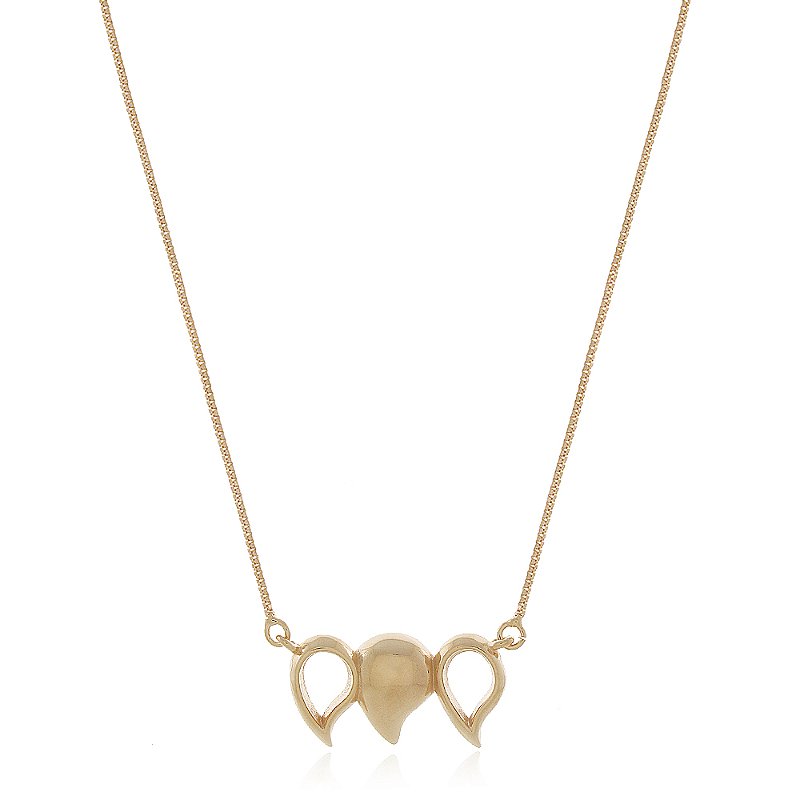 Gargantilha gotas folheada a ouro 18k