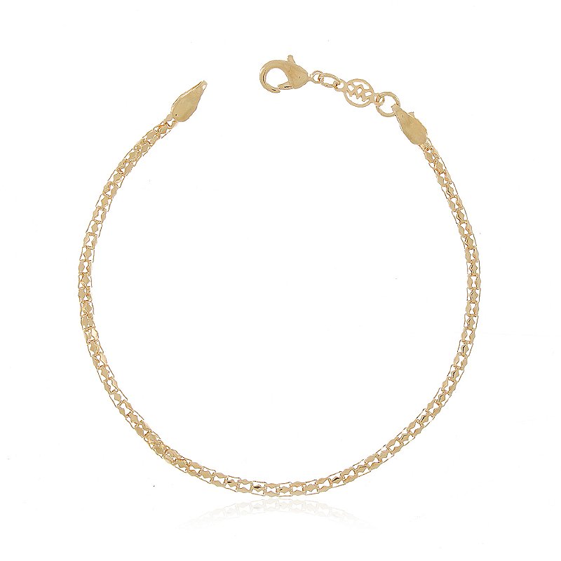 Pulseira folheada a ouro 18k 18cm