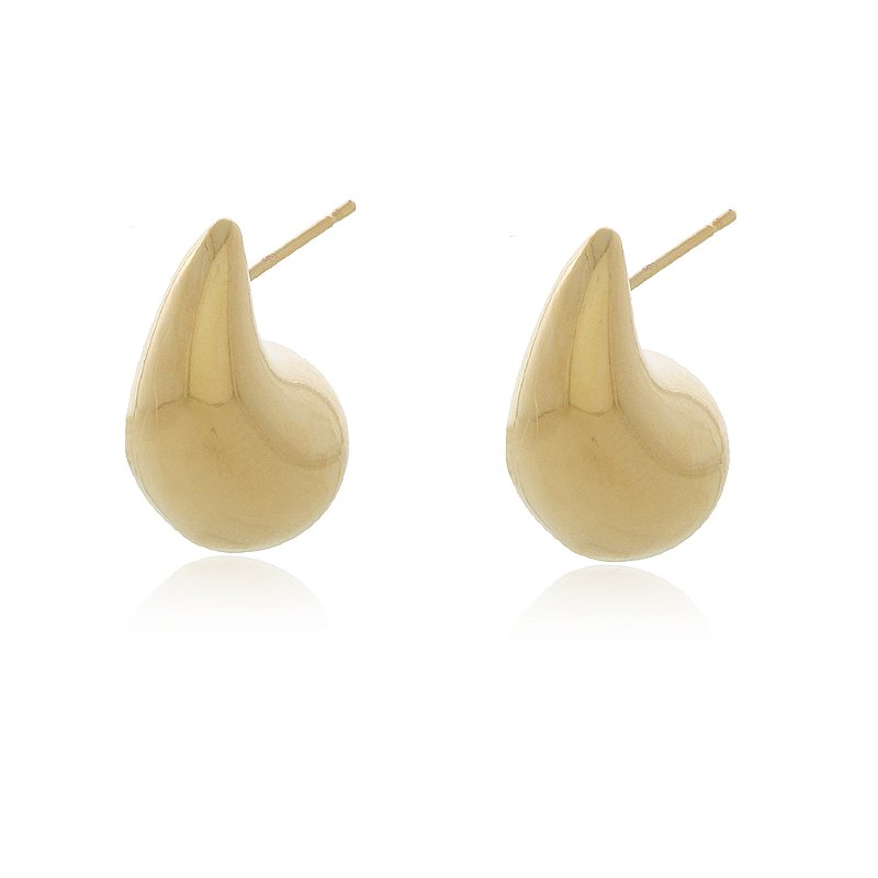 Brinco gota folheado a ouro 18k