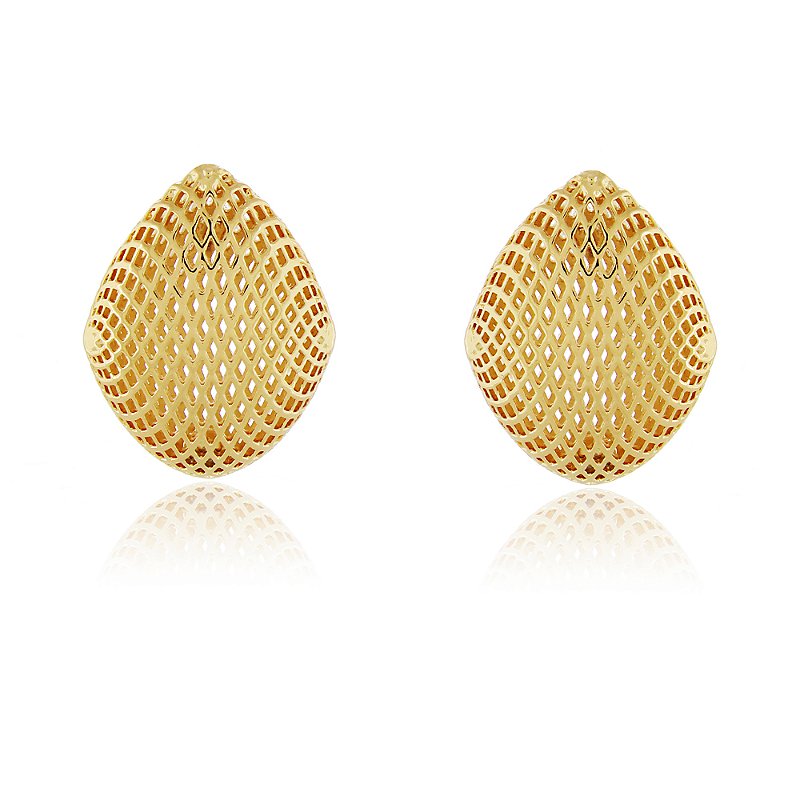 Brinco tela folheado a ouro 18k