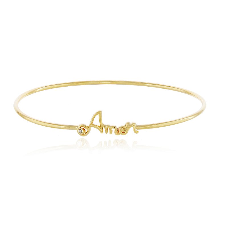 Bracelete fino Amor folheado a ouro 18k