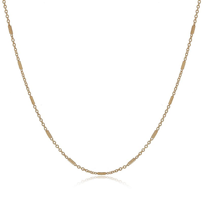 Corrente trabalhada folheada a ouro 18k 45cm