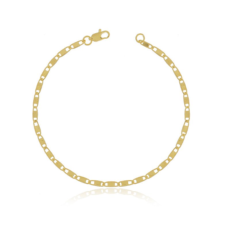 Pulseira Piastrine folheada a ouro 18k 20cm