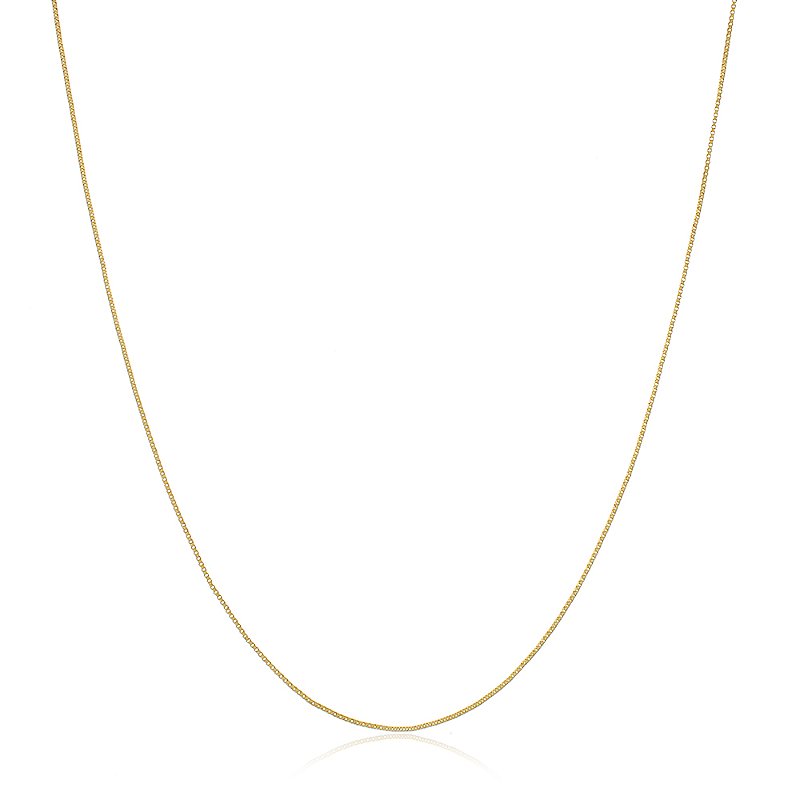 Corrente Veneziana folheada a ouro 18k 45cm