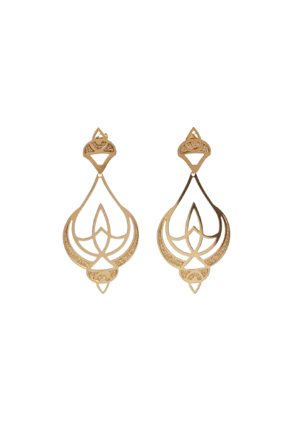 Brinco trabalhado folheado a ouro 18k