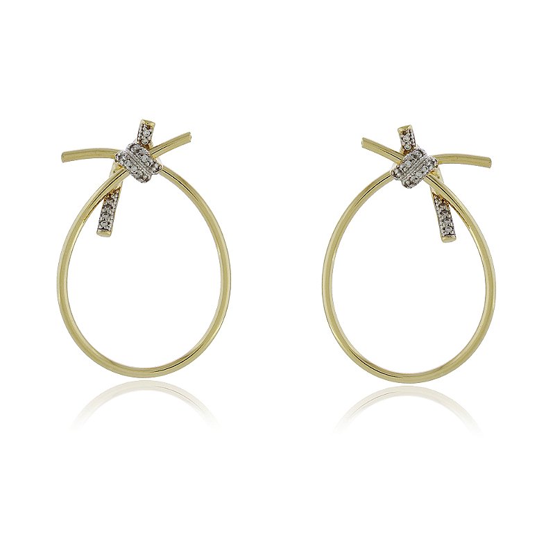 Brinco folheado a ouro 18k