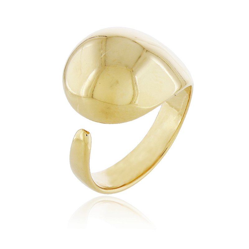Anel aberto folheado a ouro 18k