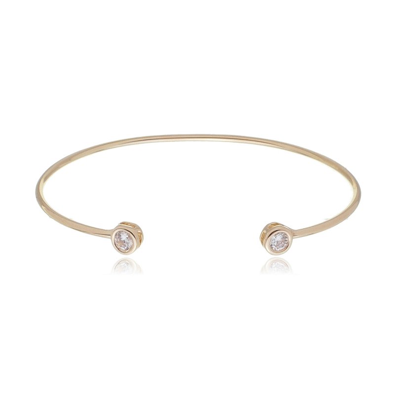 Bracelete com zircônias folheado a ouro 18k