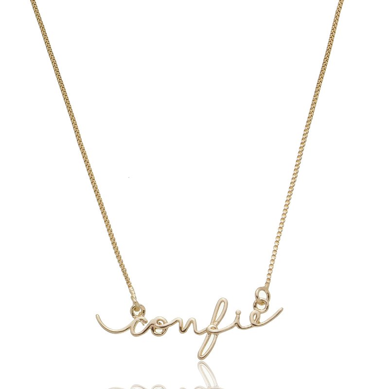 Gargantilha Confie folheada a ouro 18k 45cm