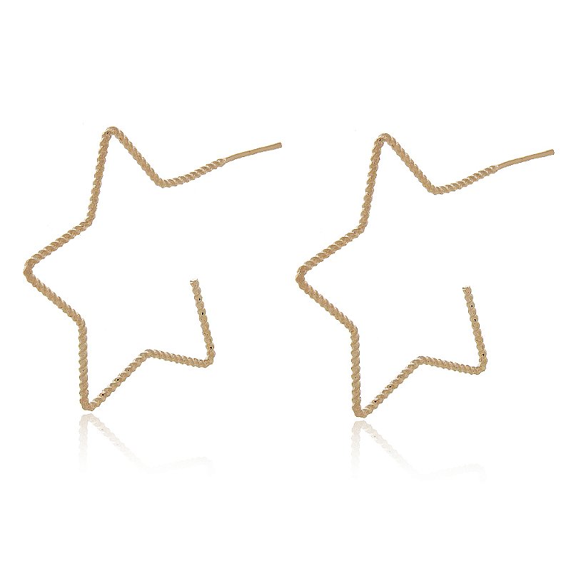 Brinco Estrela folheado a ouro 18k