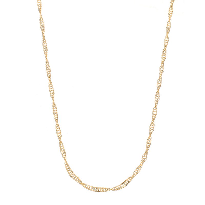 Corrente Singapura folheada a ouro 18k 50cm