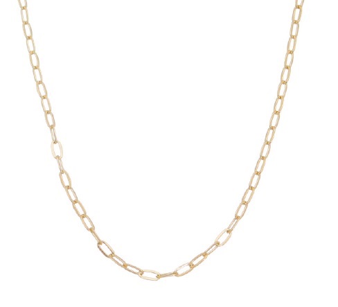 CORRENTE ELOS PORTUGUESES FOLHEADA A OURO 18K 60cm