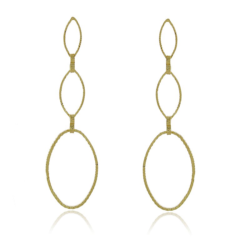 Brinco folheado a ouro 18k