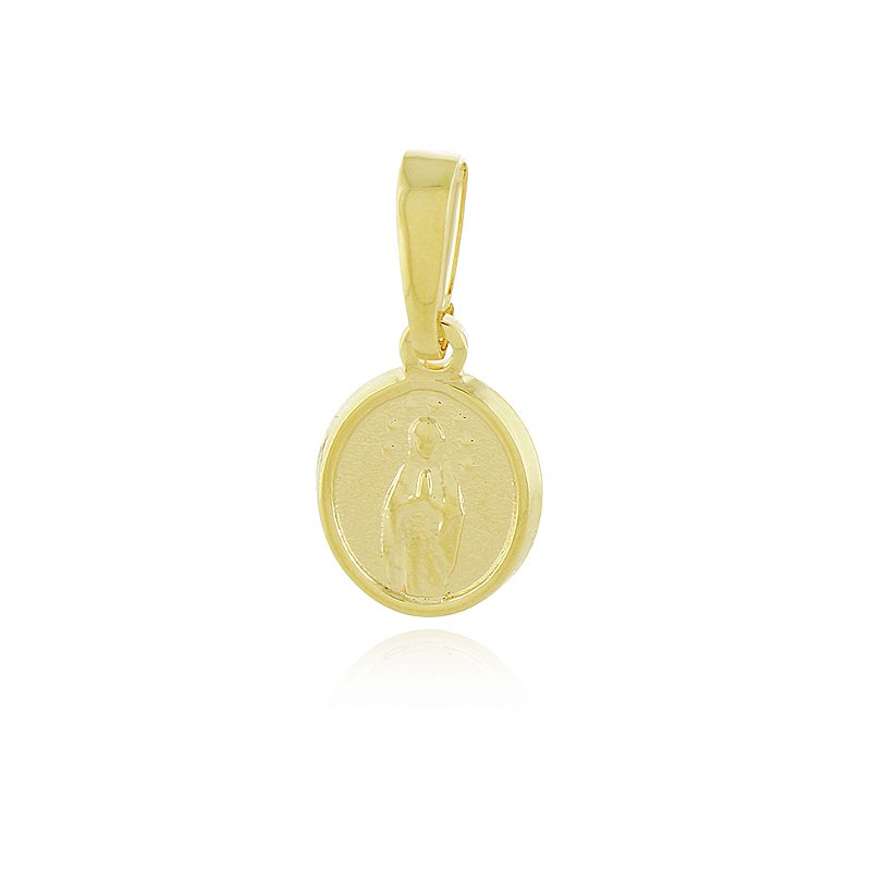 Pingente Nossa Sra. de Fátima folheado a ouro 18k