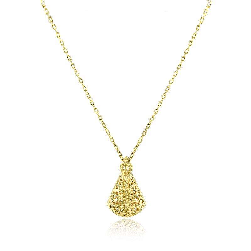 Pingente Nossa Sra. Aparecida folheado a ouro 18k