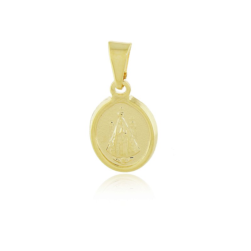 Pingente Nossa Sra. Aparecida pequeno folheado a ouro 18k