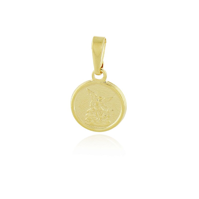 Pingente São Miguel folheado a ouro 18k