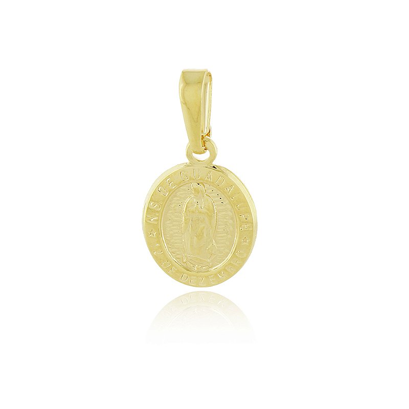 Pingente Nossa Sra. de Guadalupe folheado a ouro 18k