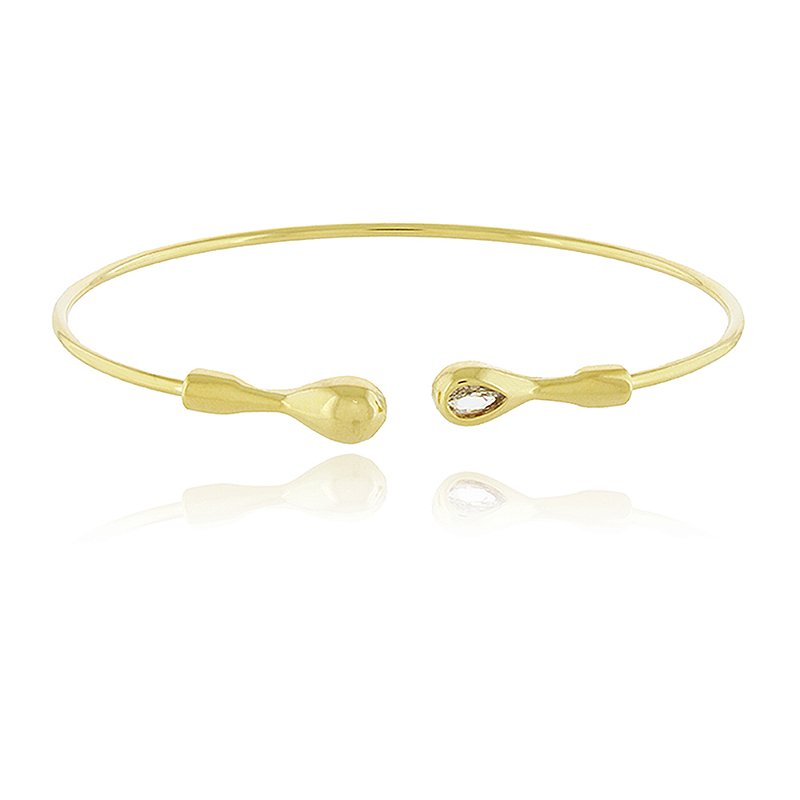 Bracelete gotas folheado a ouro 18k