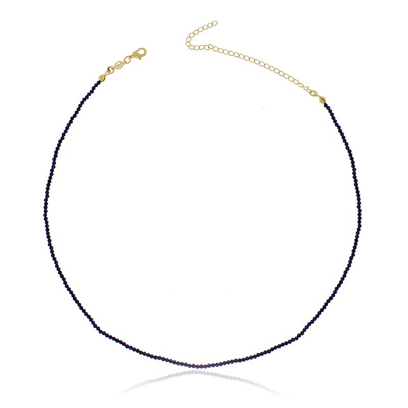 Gargantilha fio com bolinhas folheada a ouro 18k