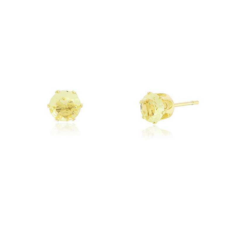 Brinco ponto de luz folheado a ouro 18k