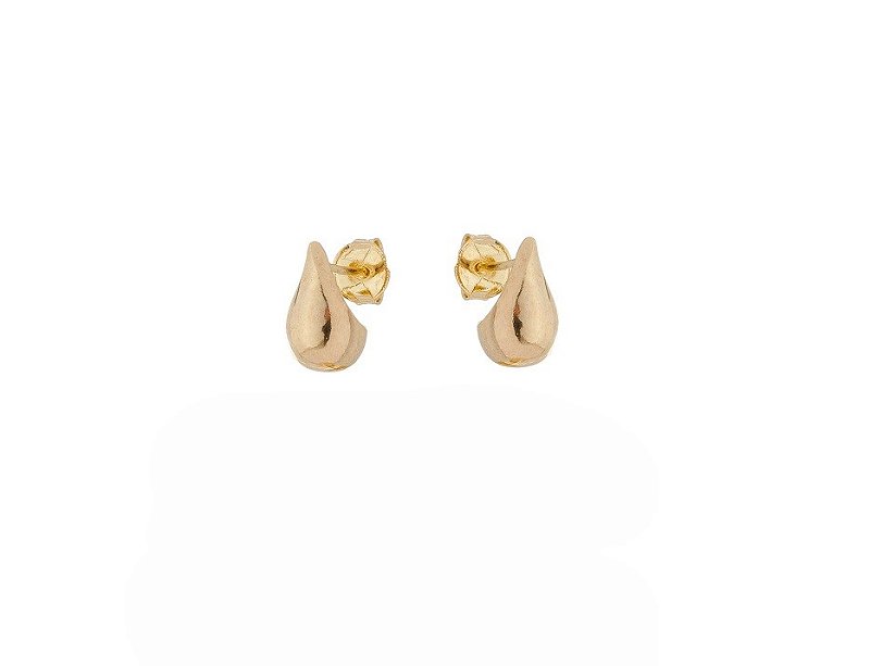 Argola lisa pequena folheada a ouro 18k