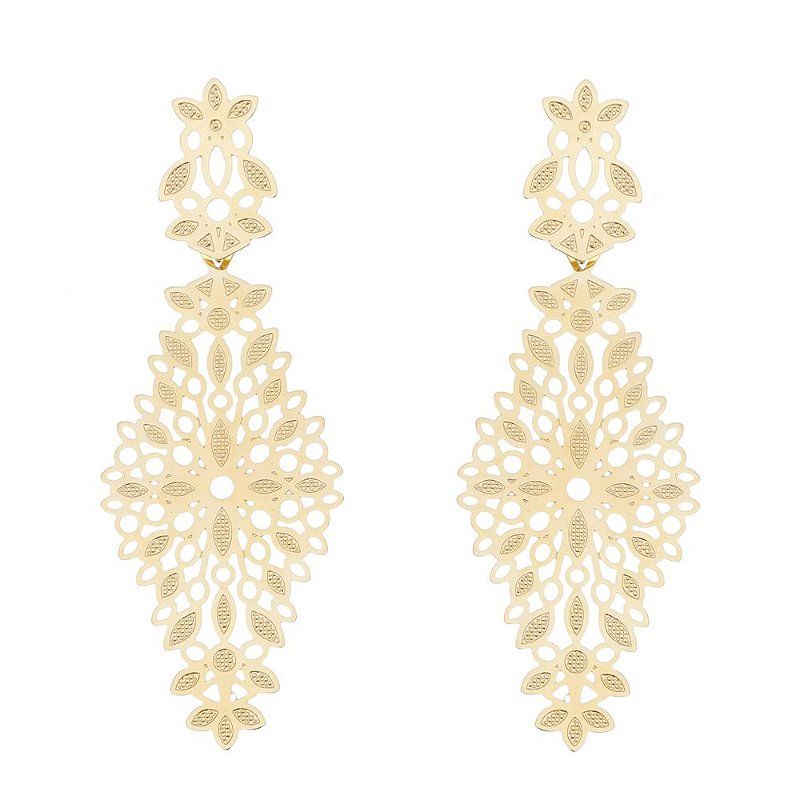 Brinco folheado a ouro 18k