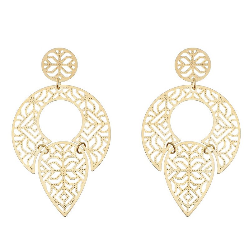 Brinco folheado a ouro 18k