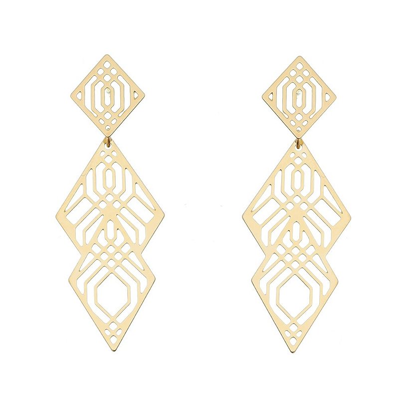 Brinco folheado a ouro 18k