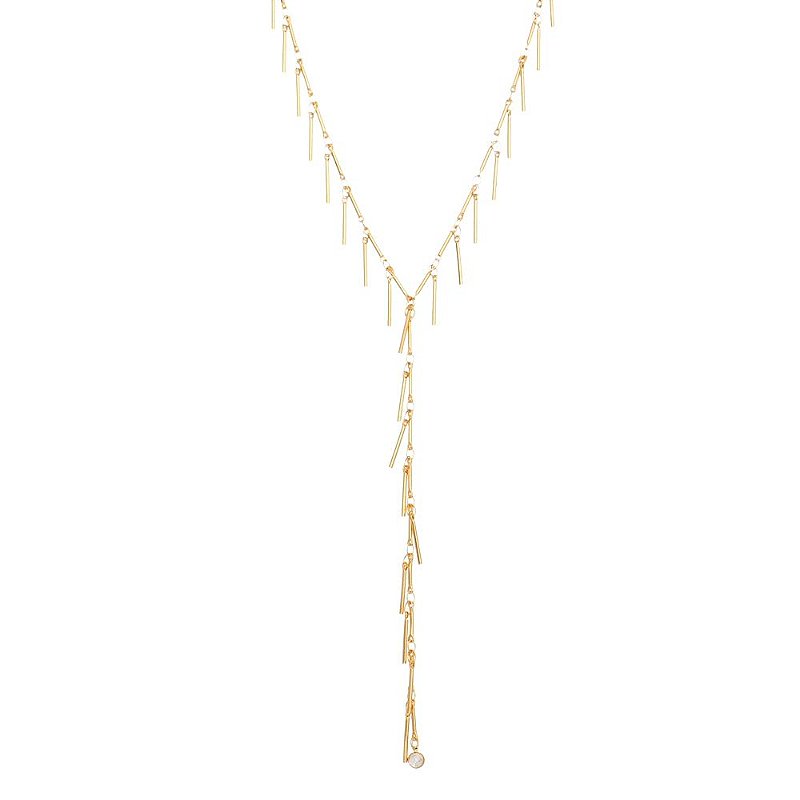 Gargantilha com pinos folheada a ouro 18k