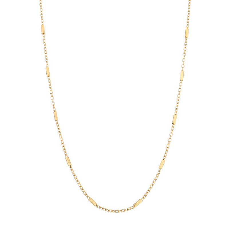 Gargantilha trabalhada folheada a ouro 18k 50cm