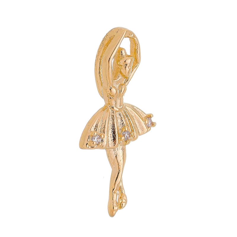 Pingente bailarina folheado a ouro 18k