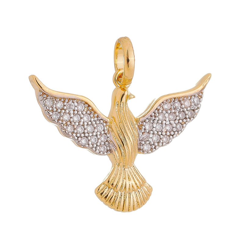 Pingente Espírito Santo folheado a ouro 18k