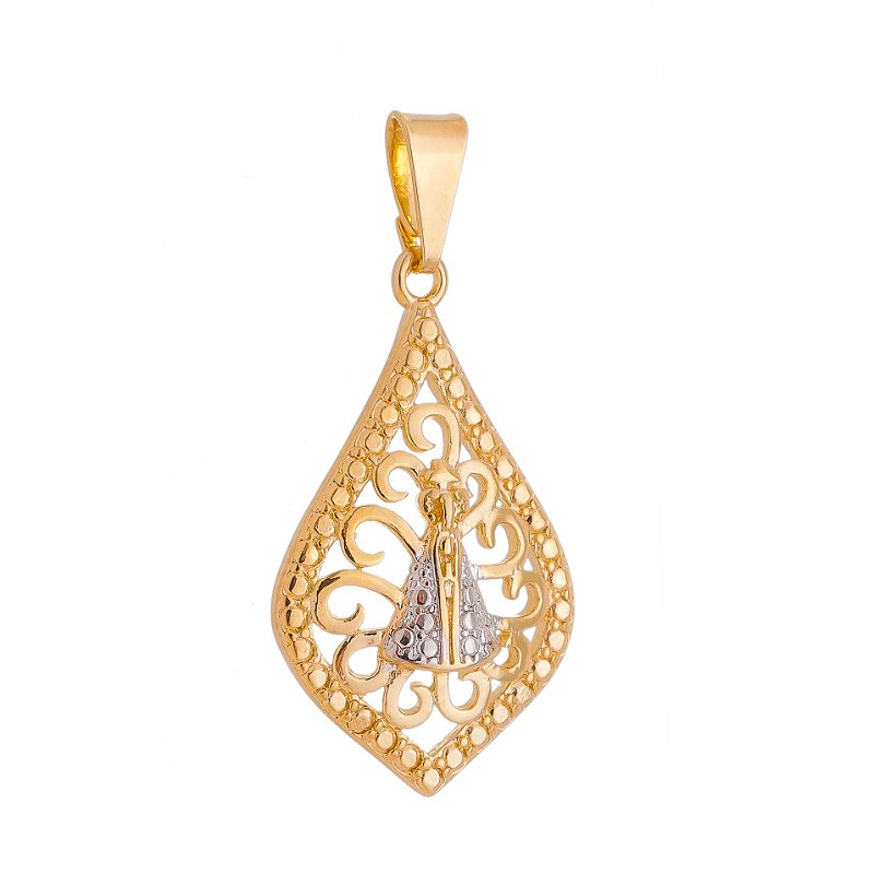 Pingente Nossa Sra. Aparecida folheado a ouro 18k