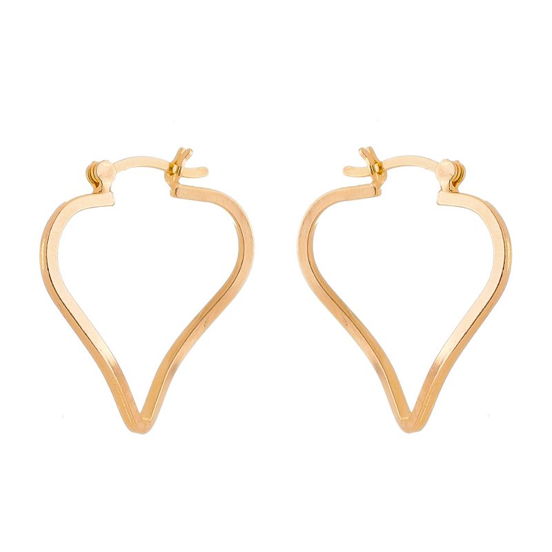 Argola folheada a ouro 18k