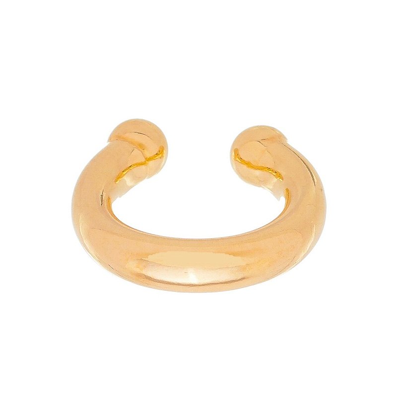 Piercing fake liso folheado a ouro 18k