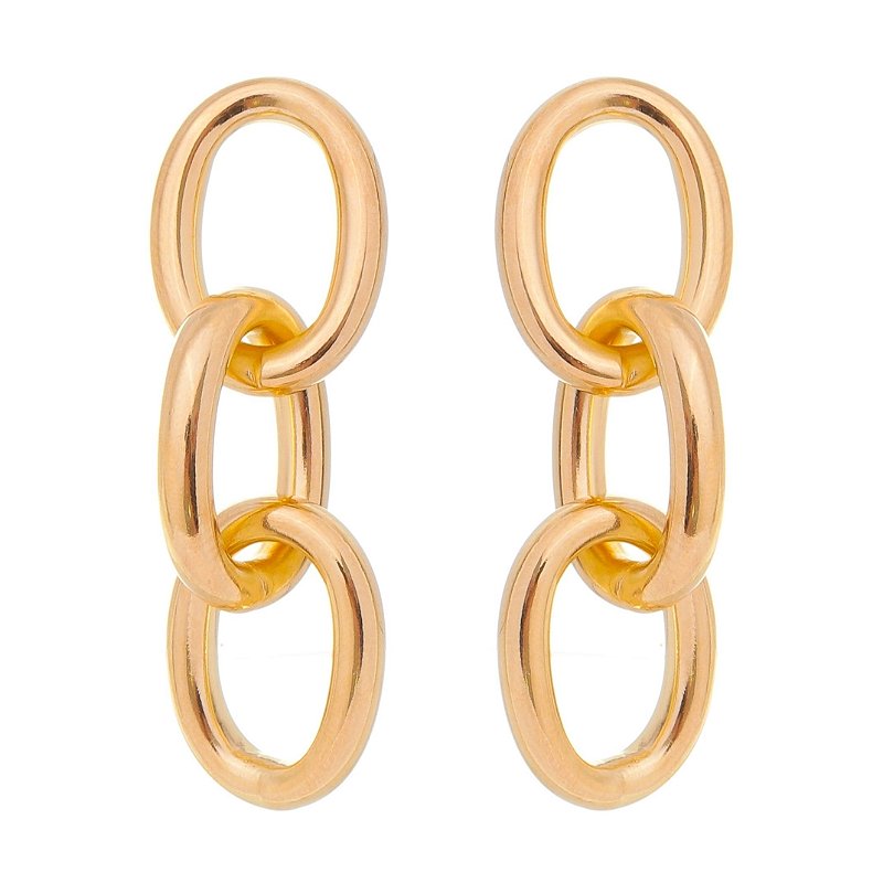 Brinco Elos folheado a ouro 18k