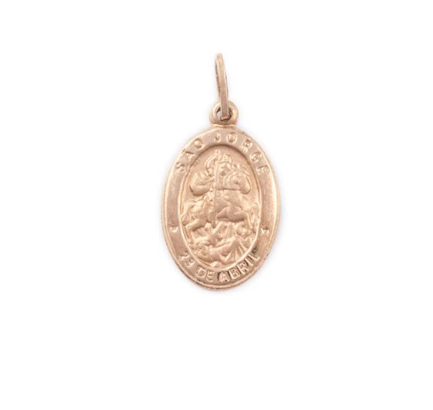 PINGENTE MEDALHA SÃO JORGE OURO 18K AU52/3/80