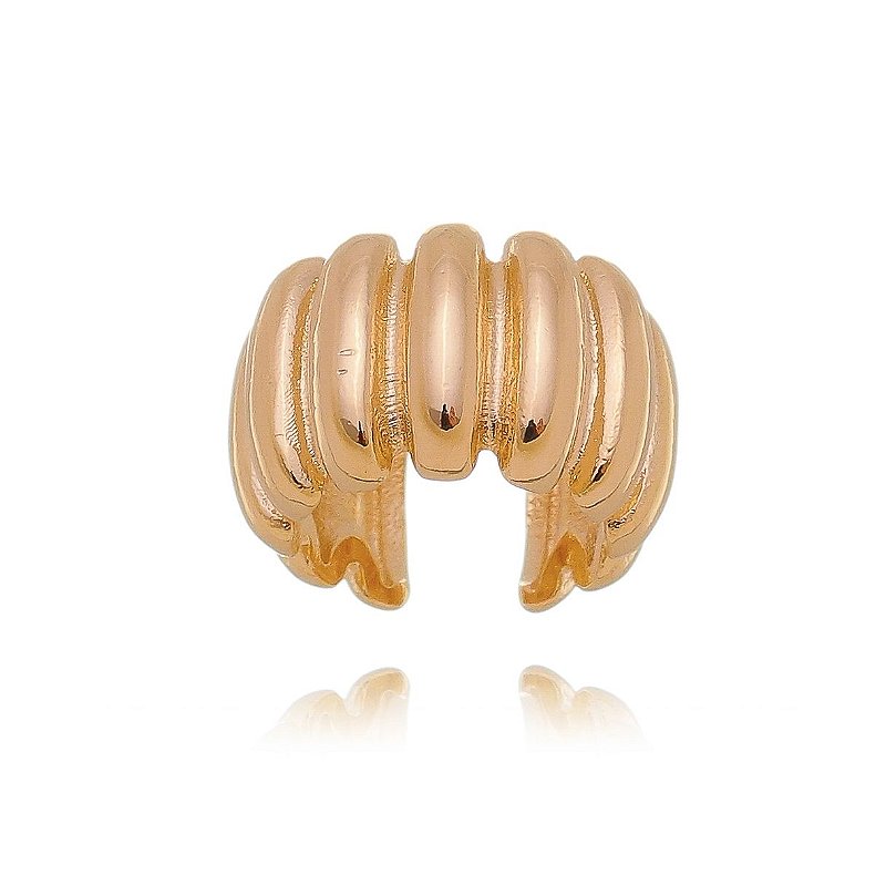 Piercing fake trabalhado folheado a ouro 18k