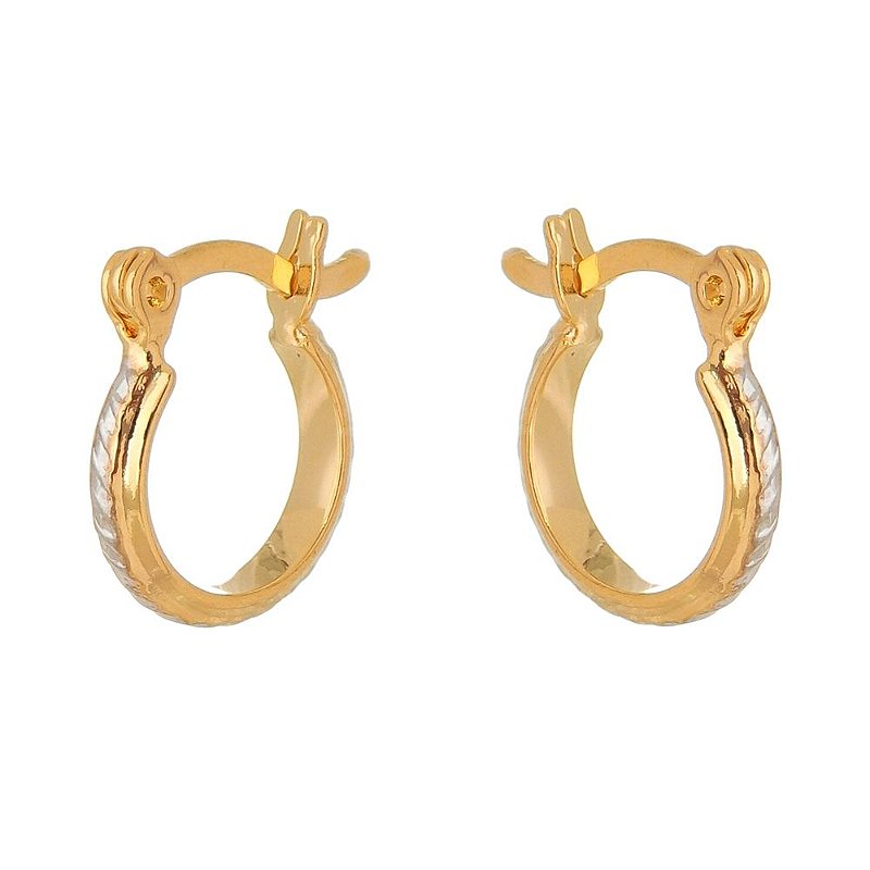Argola folheada a ouro 18k