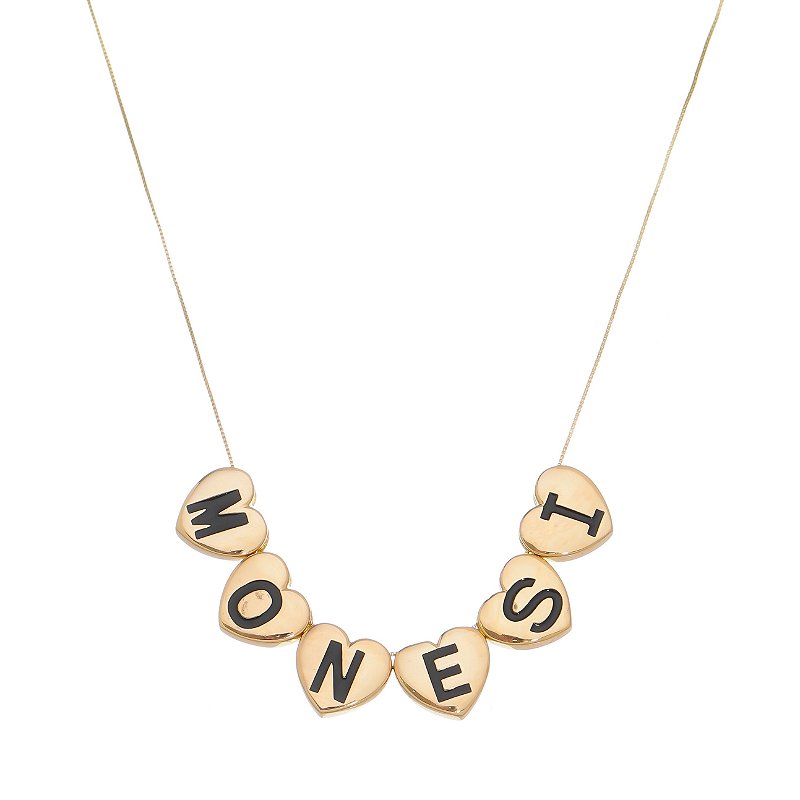 Pingente letra folheado a ouro 18k