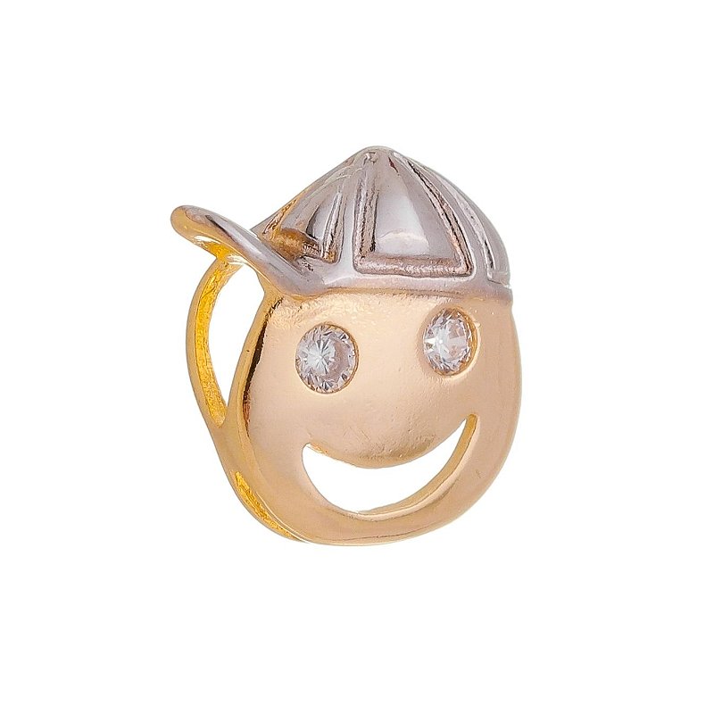 Pingente carinha menino folheado a ouro 18k