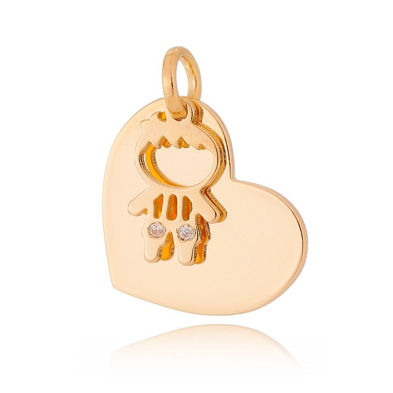 Pingente folheado a ouro 18k