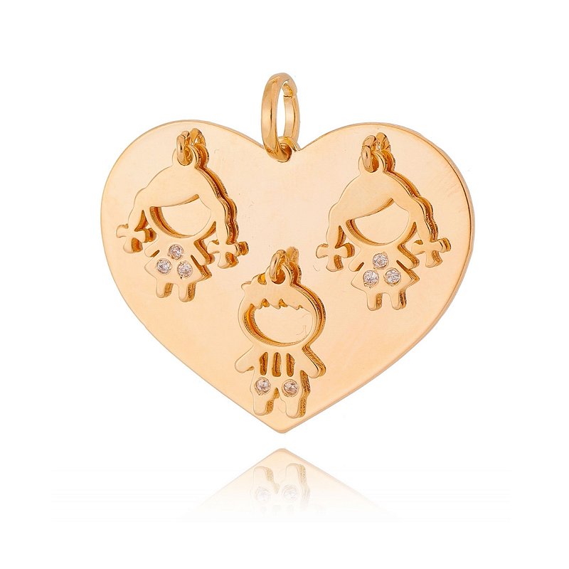 Pingente folheado a ouro 18k