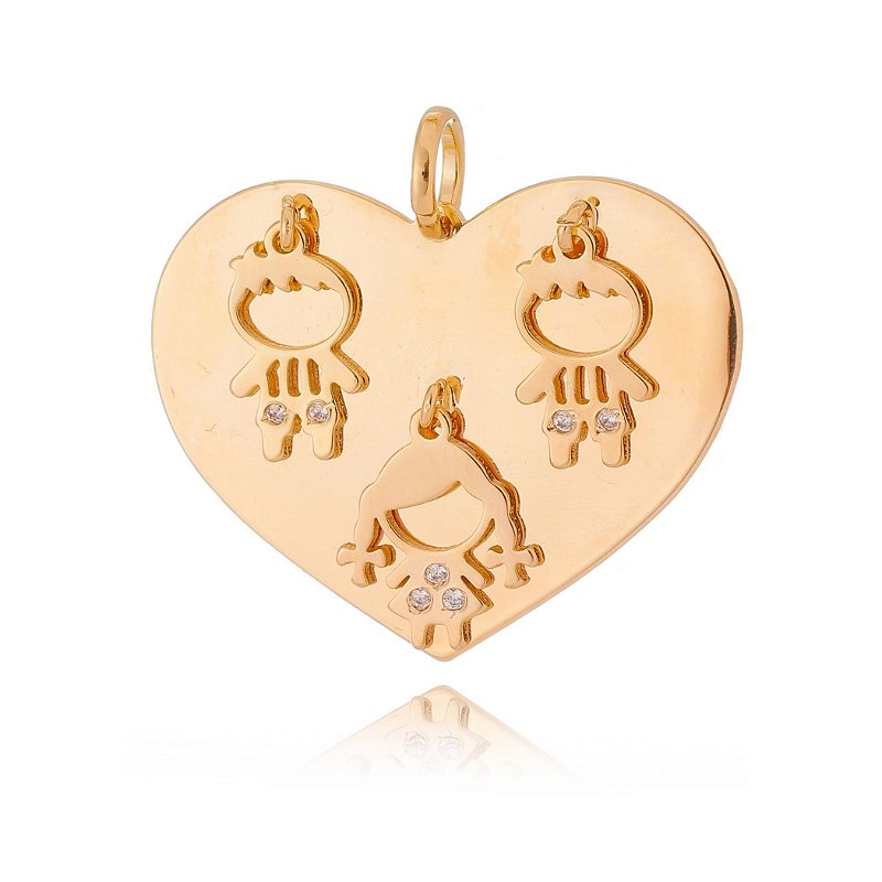 Pingente folheado a ouro 18k