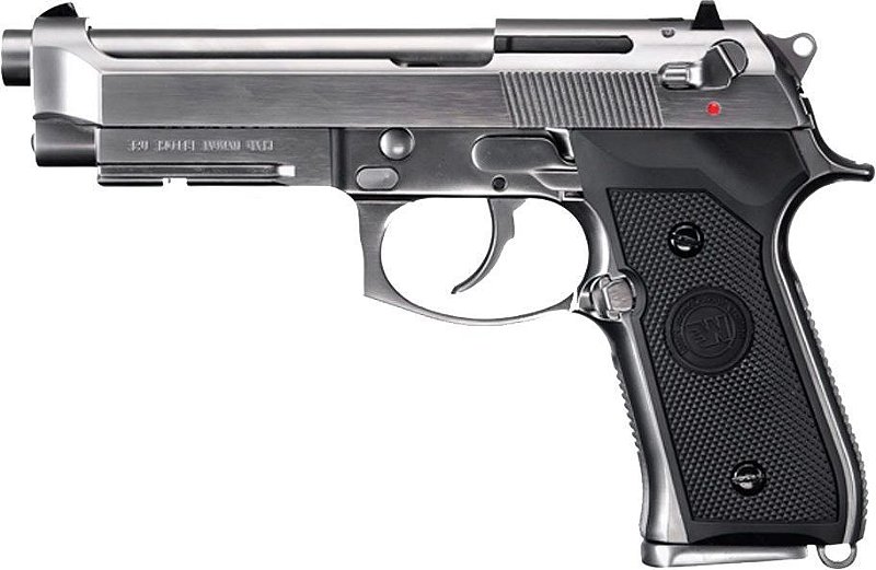 Pistola Airsoft M9A1 Gen.2 WE GBB Chrome 6mm - Full Metal - E&G