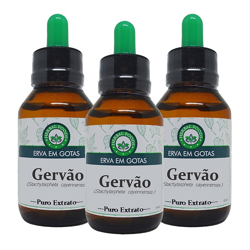 3 Extratos de Gervão Roxo - 60ml - Herbal Foods
